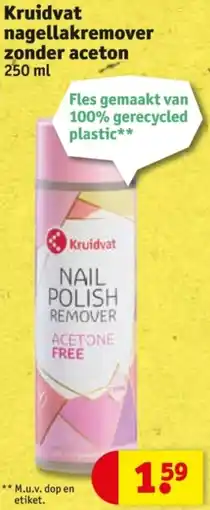 Kruidvat Kruidvat nagellakremover zonder aceton aanbieding