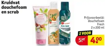 Kruidvat Kruidvat douchefoam en scrub aanbieding