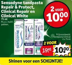 Kruidvat Sensodyne tandpasta Repair & Protect, Clinical Repair en Clinical White aanbieding