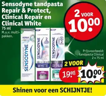 Kruidvat Sensodyne tandpasta Repair & Protect, Clinical Repair en Clinical White aanbieding