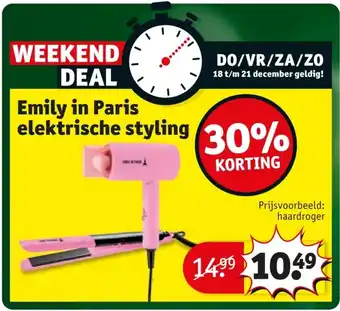 Kruidvat Emily in Paris elektrische styling aanbieding