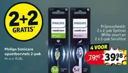 Kruidvat Philips Sonicare opzetborstels 2-pak aanbieding