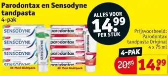 Kruidvat Parodontax en Sensodyne tandpasta aanbieding
