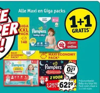 Kruidvat Alle Maxi en Giga packs aanbieding