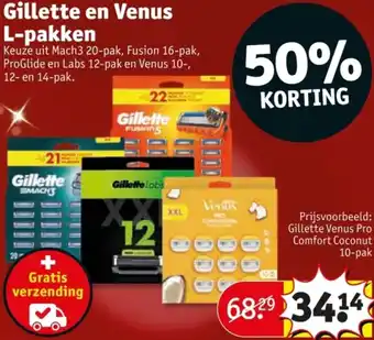 Kruidvat Gillette en Venus L-pakken aanbieding