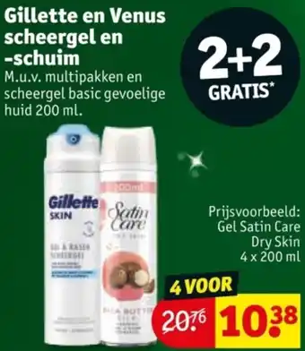 Kruidvat Gillette en Venus scheergel en schuim aanbieding