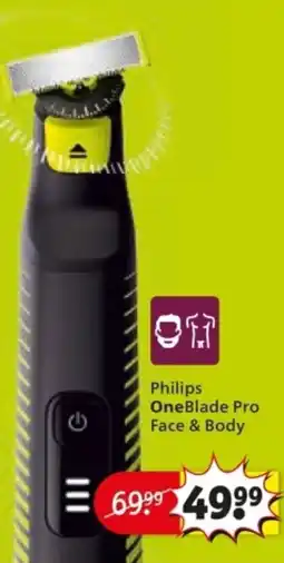 Kruidvat Philips OneBlade Pro Face & Body aanbieding