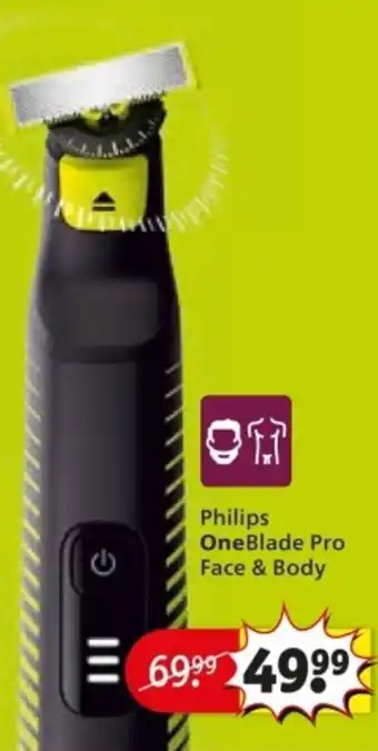 Kruidvat Philips OneBlade Pro Face & Body aanbieding