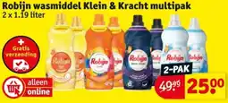 Kruidvat Robijn wasmiddel Klein & Kracht multipak aanbieding
