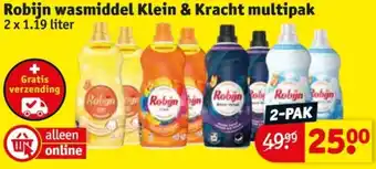 Kruidvat Robijn wasmiddel Klein & Kracht multipak aanbieding
