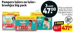 Kruidvat Pampers luiers en luier broekjes big pack aanbieding