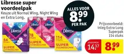 Kruidvat Libresse super voordeelpak aanbieding