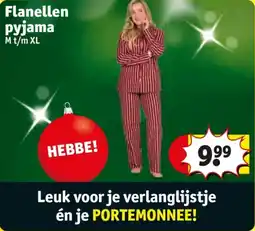 Kruidvat Flanellen pyjama aanbieding