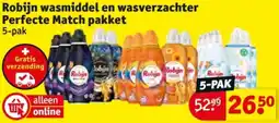 Kruidvat Robijn wasmiddel en wasverzachter Perfecte Match pakket aanbieding