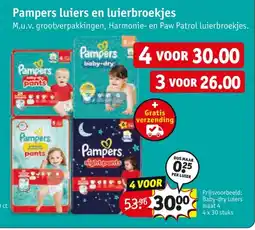 Kruidvat Pampers luiers en luierbroekjes aanbieding