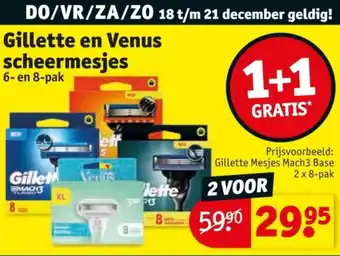 Kruidvat Gillette en Venus scheermesjes aanbieding