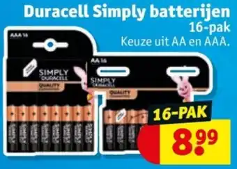 Kruidvat Duracell Simply batterijen aanbieding