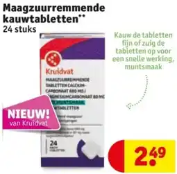 Kruidvat Maagzuurremmende kauwtabletten aanbieding