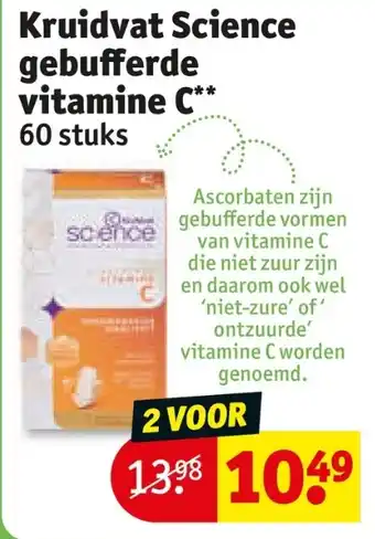 Kruidvat Kruidvat Science gebufferde vitamine C aanbieding