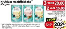 Kruidvat Kruidvat maaltijdshake aanbieding