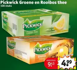 Kruidvat Pickwick Groene en Rooibos thee aanbieding