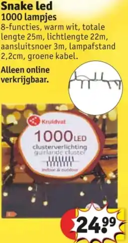 Kruidvat Snake led 1000 lampjes aanbieding