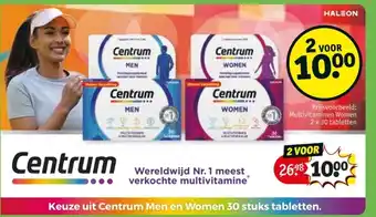 Kruidvat Keuze uit Centrum Men en Women 30 stuks tabletten. aanbieding