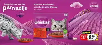Kruidvat Whiskas kattenvoer selectie in gelei Classic aanbieding