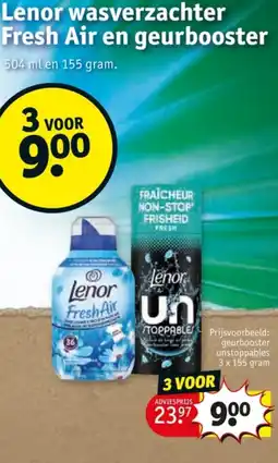 Kruidvat Lenor wasverzachter Fresh Air en geurbooster aanbieding