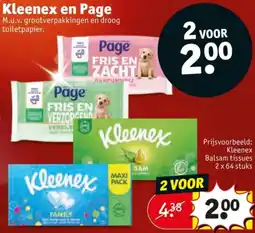 Kruidvat Kleenex en Page aanbieding
