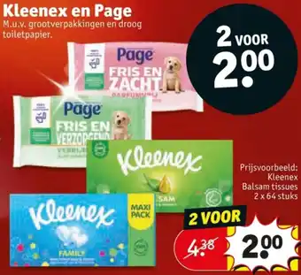 Kruidvat Kleenex en Page aanbieding