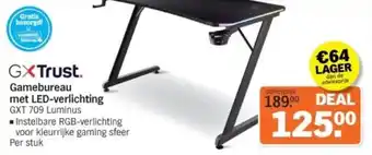 Albert Heijn Gamebureau met LED-verlichting GXT 709 Luminus aanbieding