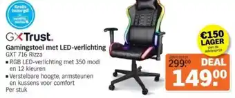 Albert Heijn Gamingstoel met LED-verlichting GXT 716 Rizza aanbieding