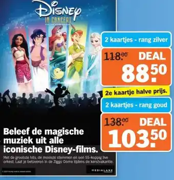 Albert Heijn Disneey in concert aanbieding