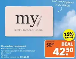 Albert Heijn My Jewellery cadeaukaart aanbieding
