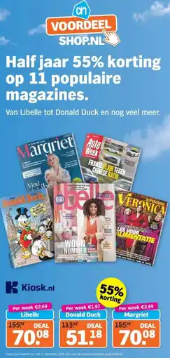 Albert Heijn 11 populaire magazines. aanbieding