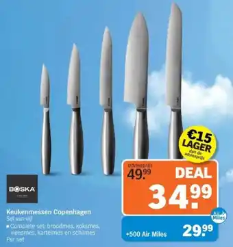 Albert Heijn Boska Keukenmessen Copenhagen aanbieding