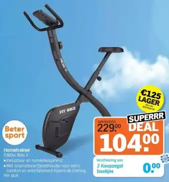 Albert Heijn Beter sport Hometrainer FitBike Ride X aanbieding