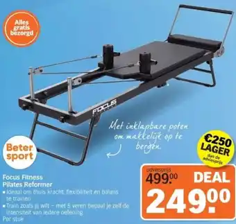 Albert Heijn Beter sport Focus Fitness Pilates Reformer aanbieding