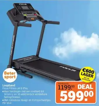 Albert Heijn Beter sport Loopband Focus Fitness Jet 8 iPlus aanbieding
