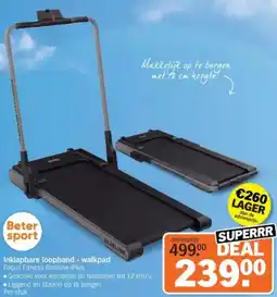 Albert Heijn Beter sport Inklapbare loopband - walkpad Focus Fitness Slimline IPlus aanbieding