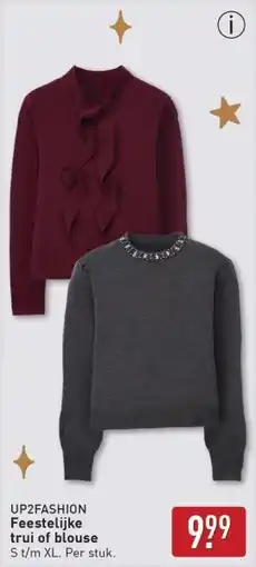 ALDI Up2fashion feestelijke trui of blouse aanbieding