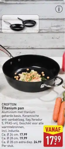 ALDI Crofton Titanium pan aanbieding