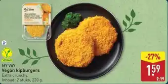 ALDI My Vay Vegan Kipburgers aanbieding
