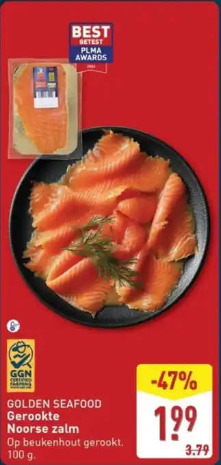 ALDI Golden Seafood Gerookte Noorse Zalm aanbieding