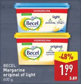 ALDI Becel Margarine Original of Light aanbieding