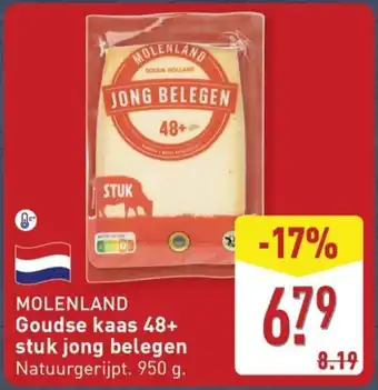 ALDI Molenland Goudse Kaas 48+ stuk Jong Belegen aanbieding