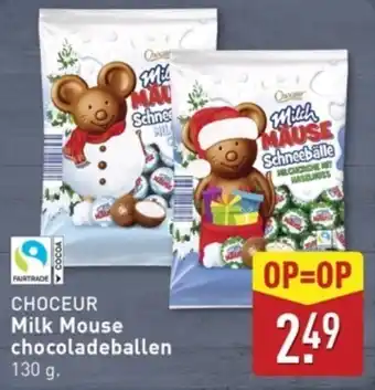 ALDI Choceur milk mouse chocoladeballen aanbieding