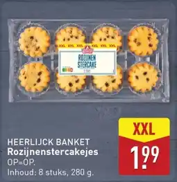 ALDI Heerlijck Banket Rozijnenstercakejes XXL aanbieding