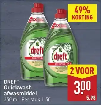 ALDI Dreft Quickwash afwasmiddel aanbieding